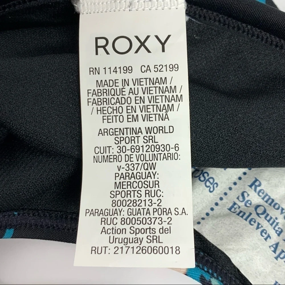 ROXY Girls Size 8 (S) Sunkissed Black Floral Bikini Swim Bottom NEW NWT
